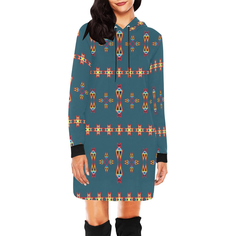 Four Directions Lodges Ocean Hoodie Dress