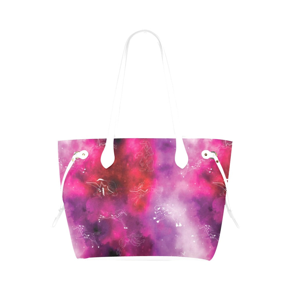 Animal Ancestors 8 Gaseous Clouds Pink and Red Clover Canvas Tote Bag