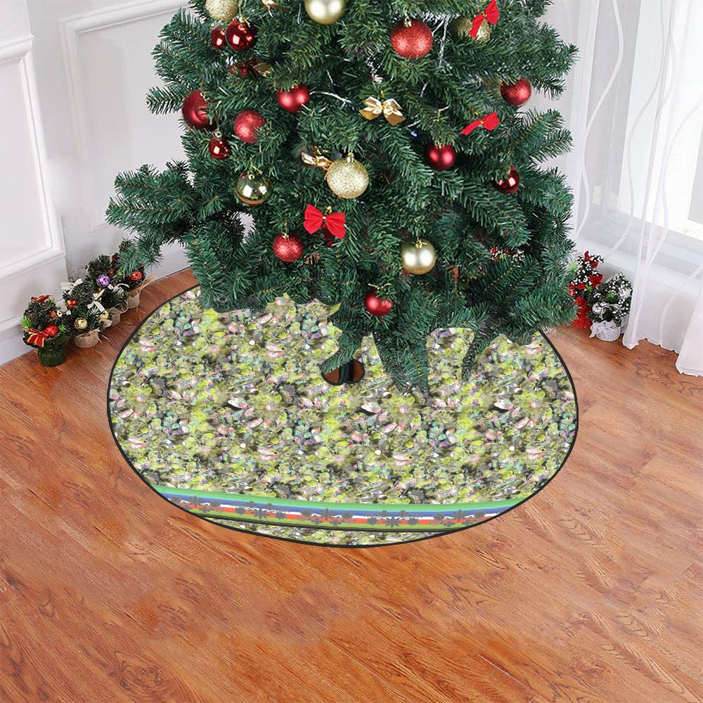 Culture in Nature Green Leaf Christmas Tree Skirt 47" x 47"