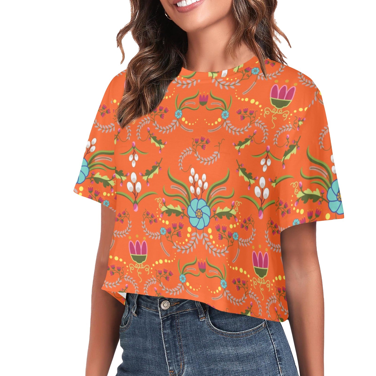 First Bloom Carrots Women's Cropped T-shirt