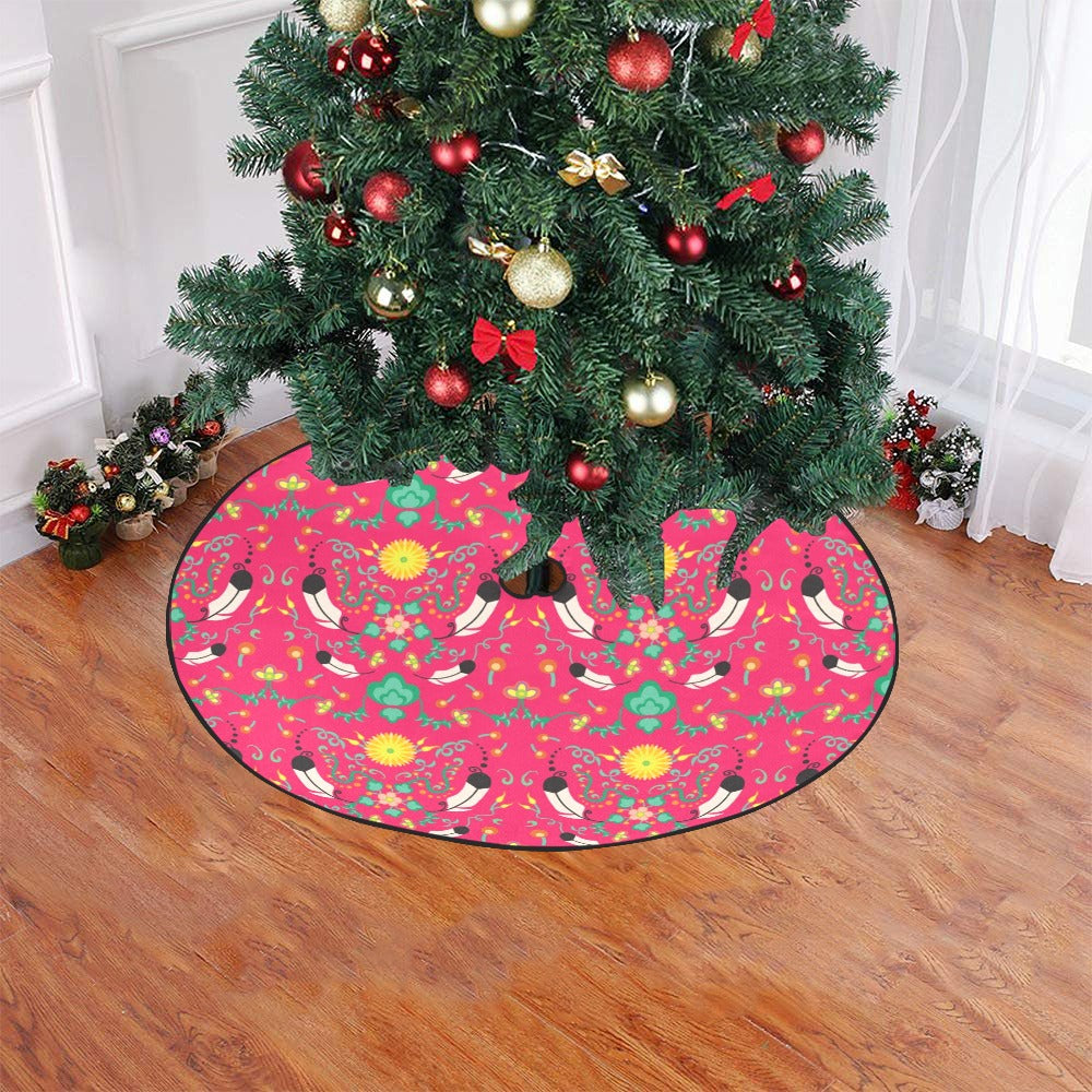 New Growth Pink Christmas Tree Skirt 47" x 47"