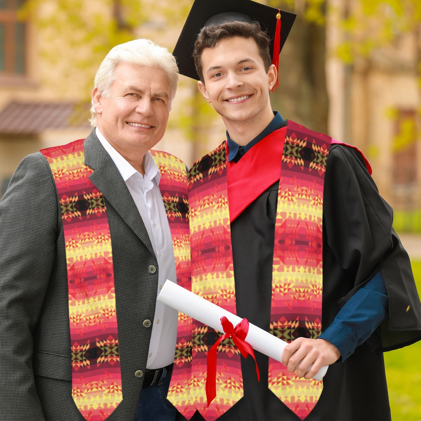 Soleil Fusion Rouge Graduation Stole