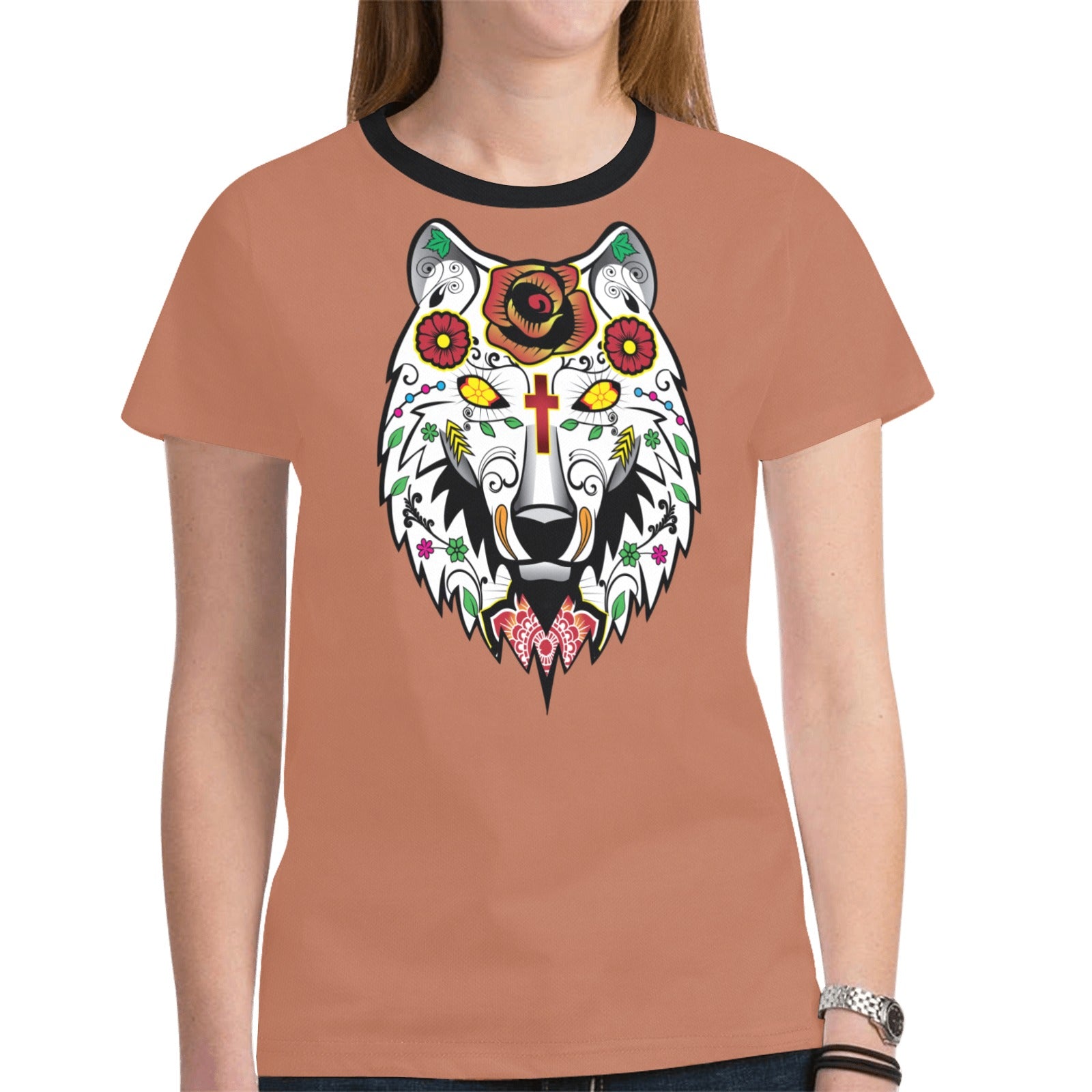 Wolf Spirit Guide (Brown) T-shirt for Women