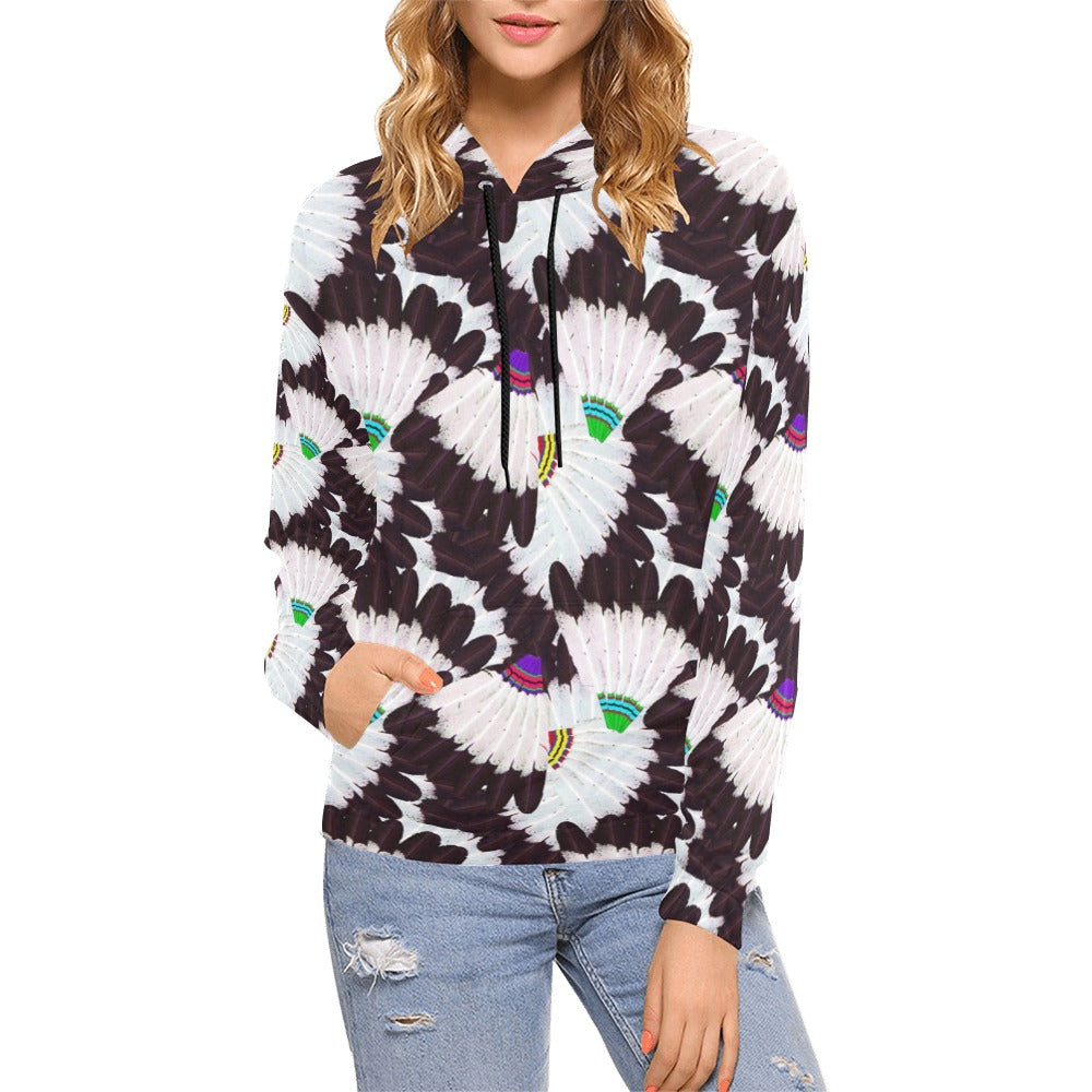 Eagle Feather Fans Hoodie for Women (USA Size)