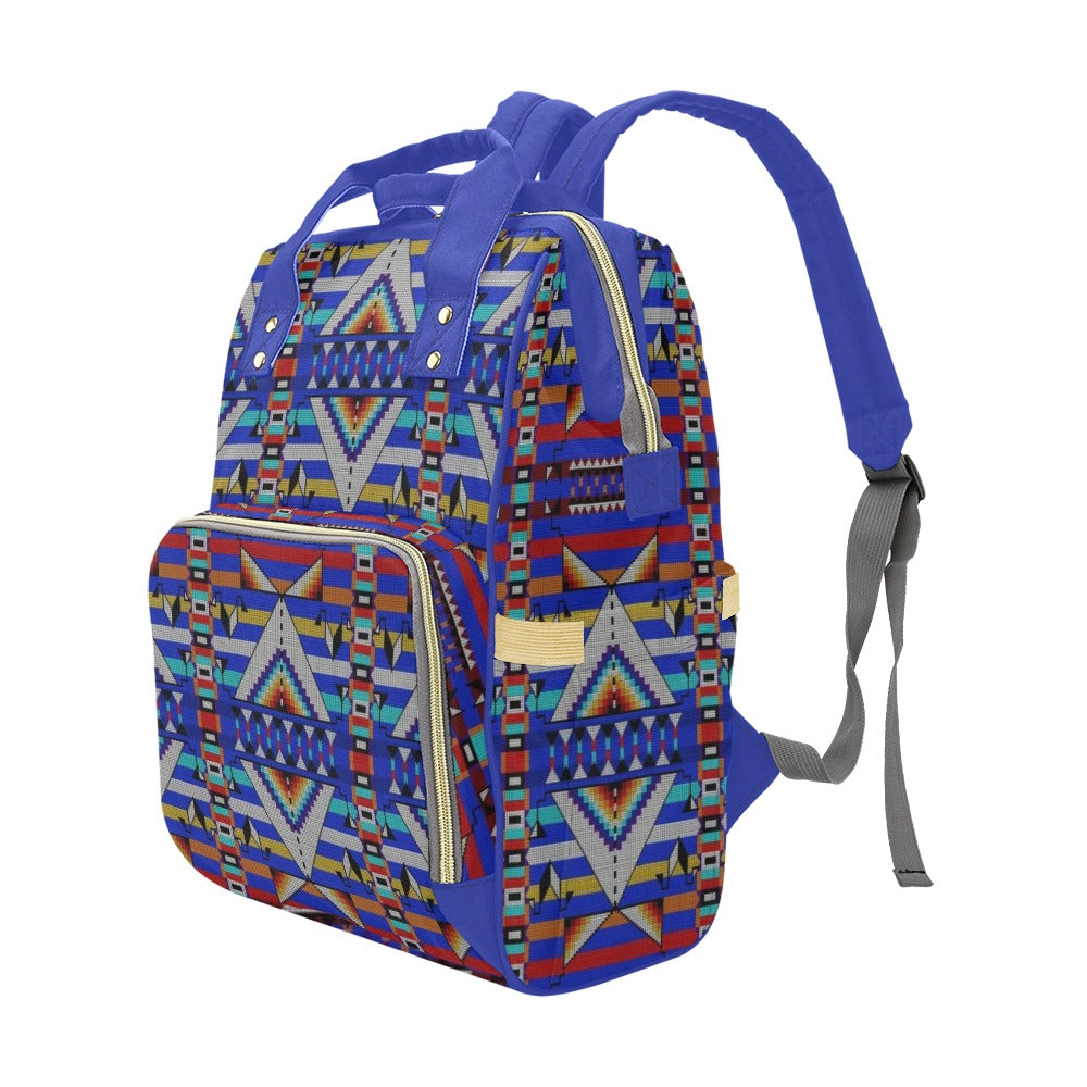 Medicine Blessing Blue Multi-Function Diaper Backpack/Diaper Bag