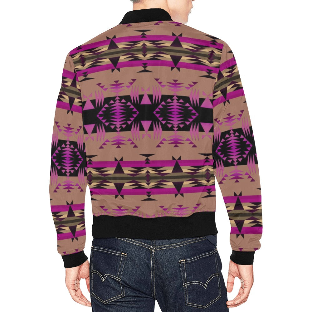 Between the Mountains Berry Bomber Jacket for Men