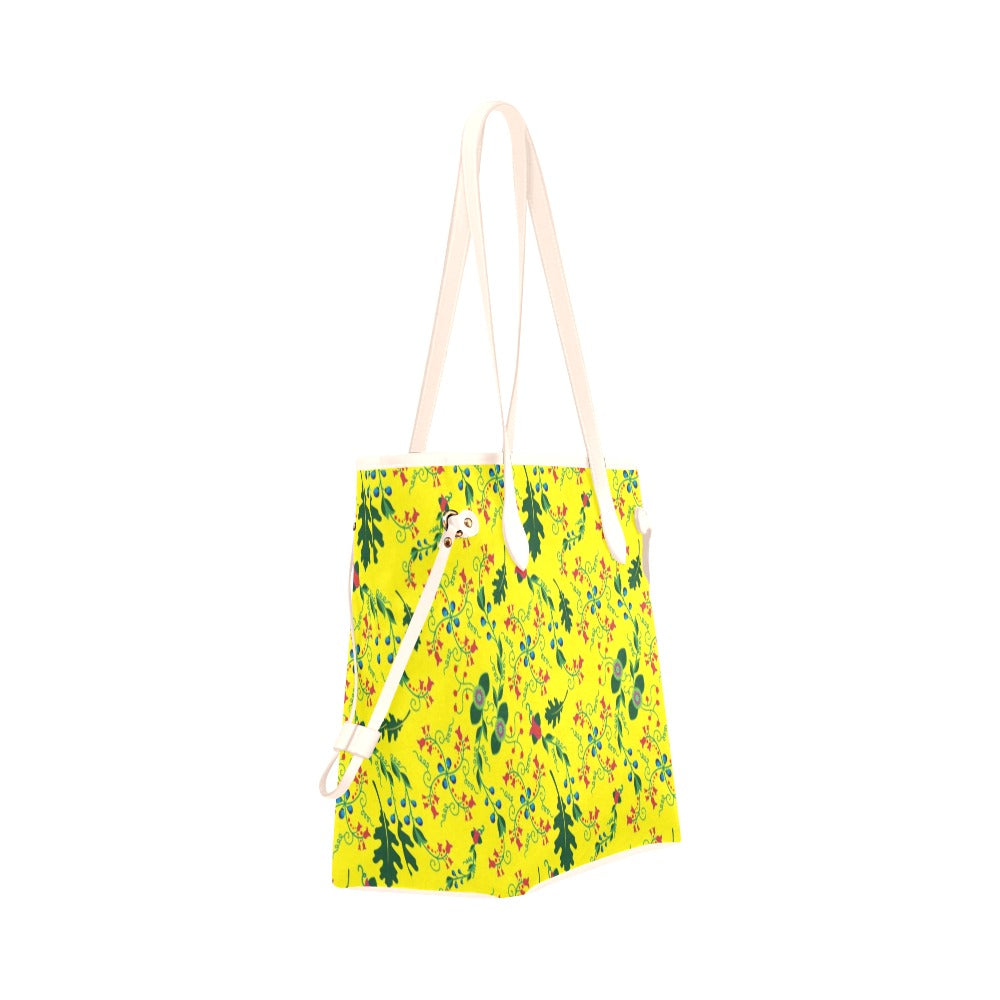 Vine Life Lemon Clover Canvas Tote Bag