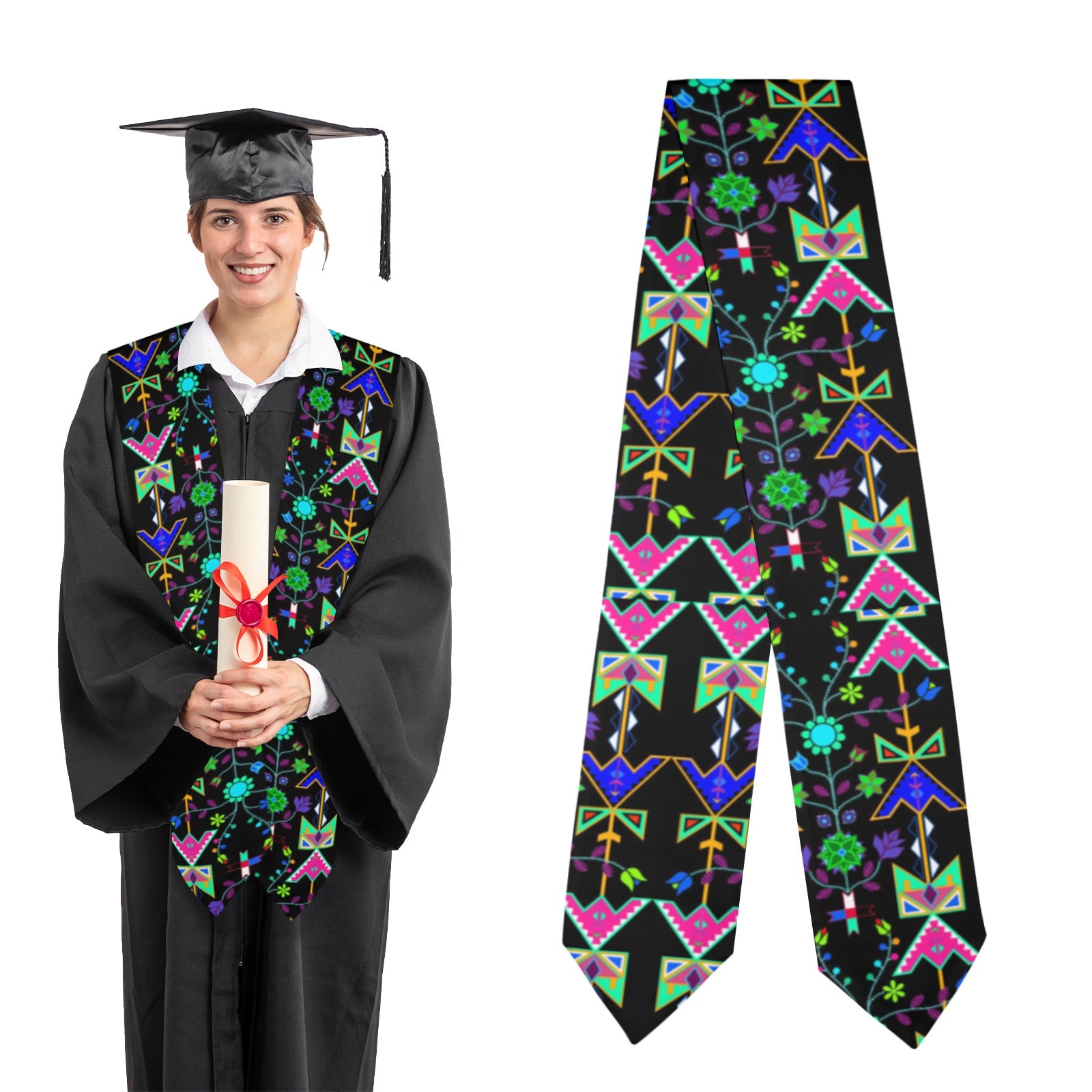 Itaopi Black Graduation Stole