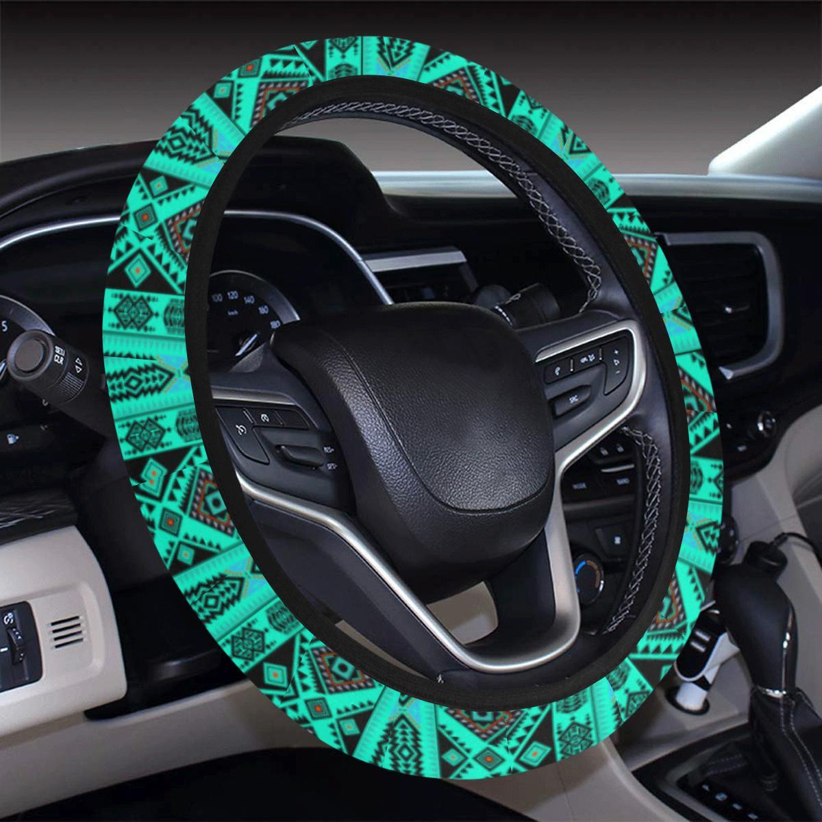 California Coast Big Seas Steering Wheel Cover with Elastic Edge Steering Wheel Cover with Elastic Edge e-joyer 