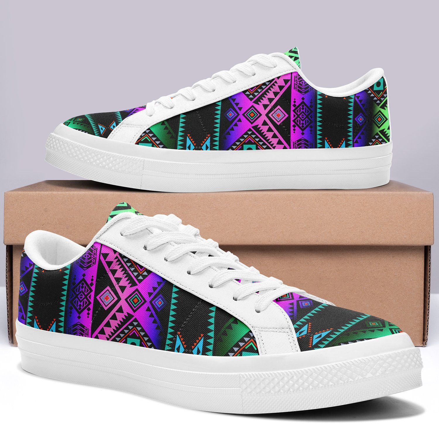 California Coast Sunrise Aapisi Low Top Canvas Shoes White Sole 49 Dzine 