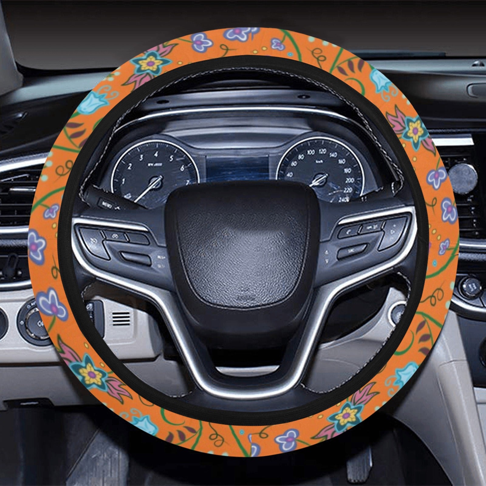 Fresh Fleur Carrot Steering Wheel Cover with Elastic Edge
