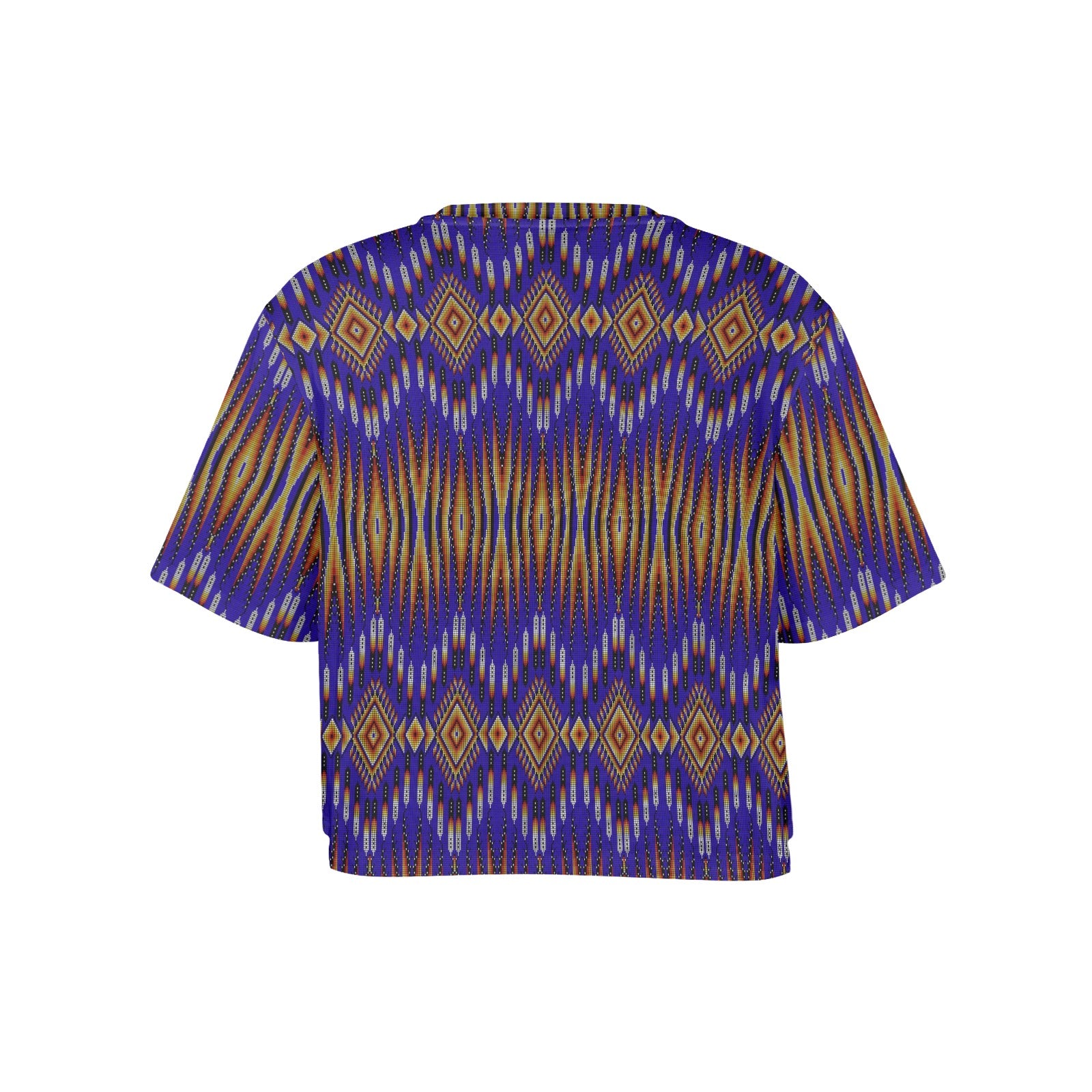 Fire Feather Blue Women's Cropped T-shirt