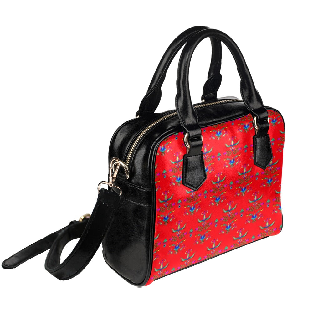 Dakota Damask Red Shoulder Handbag