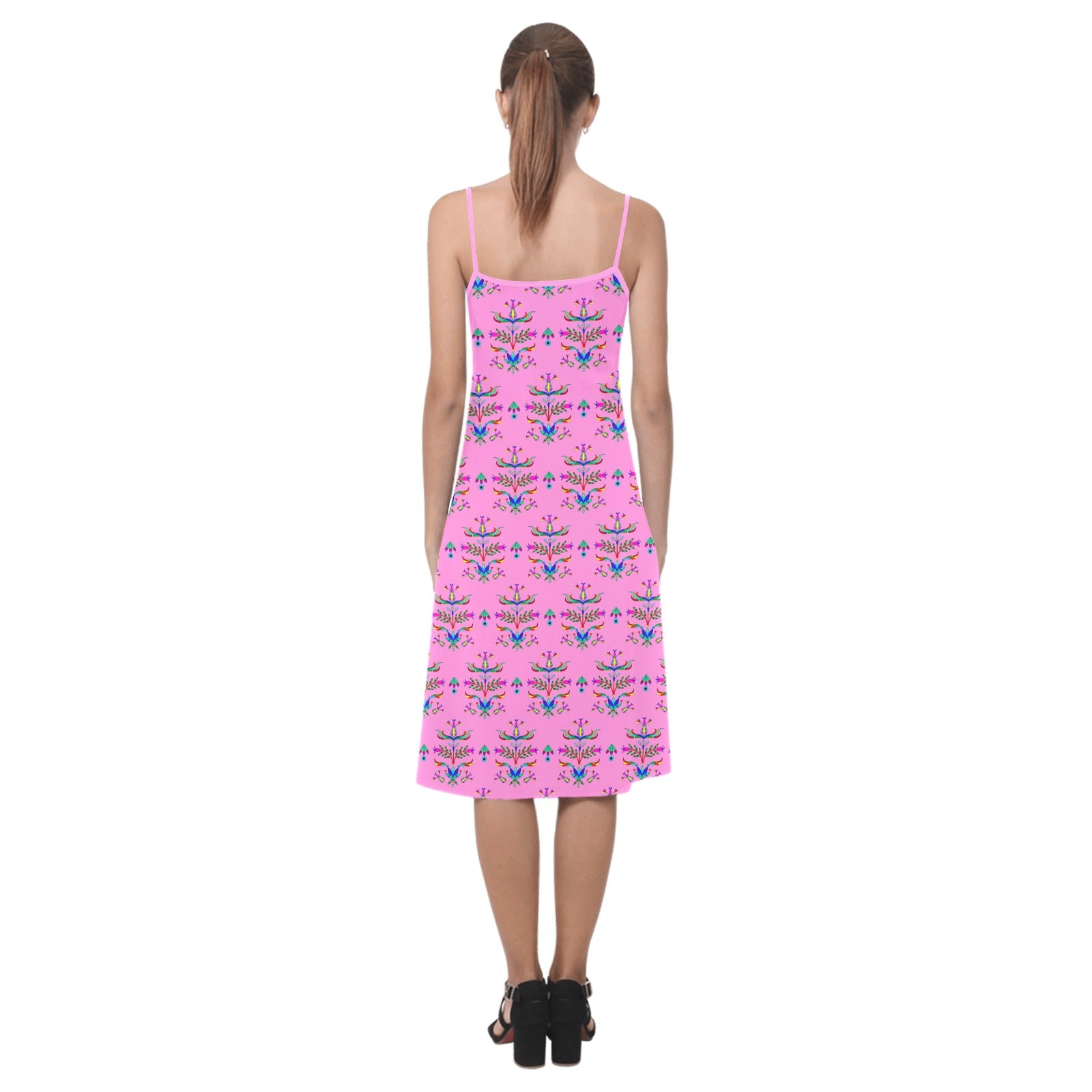 Dakota Damask Cheyenne Pink Alcestis Slip Dress