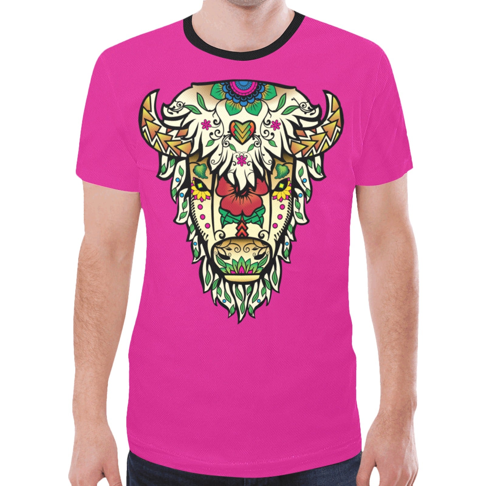 Buffalo Spirit Guide (Pink) T-shirt for Men
