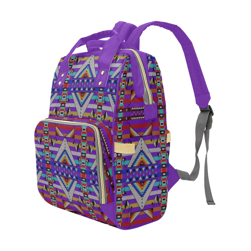 Medicine Blessing Purple Multi-Function Diaper Backpack/Diaper Bag