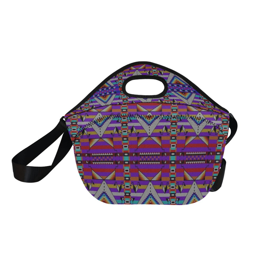 Medicine Blessing Purple Neoprene Lunch Bag/Large