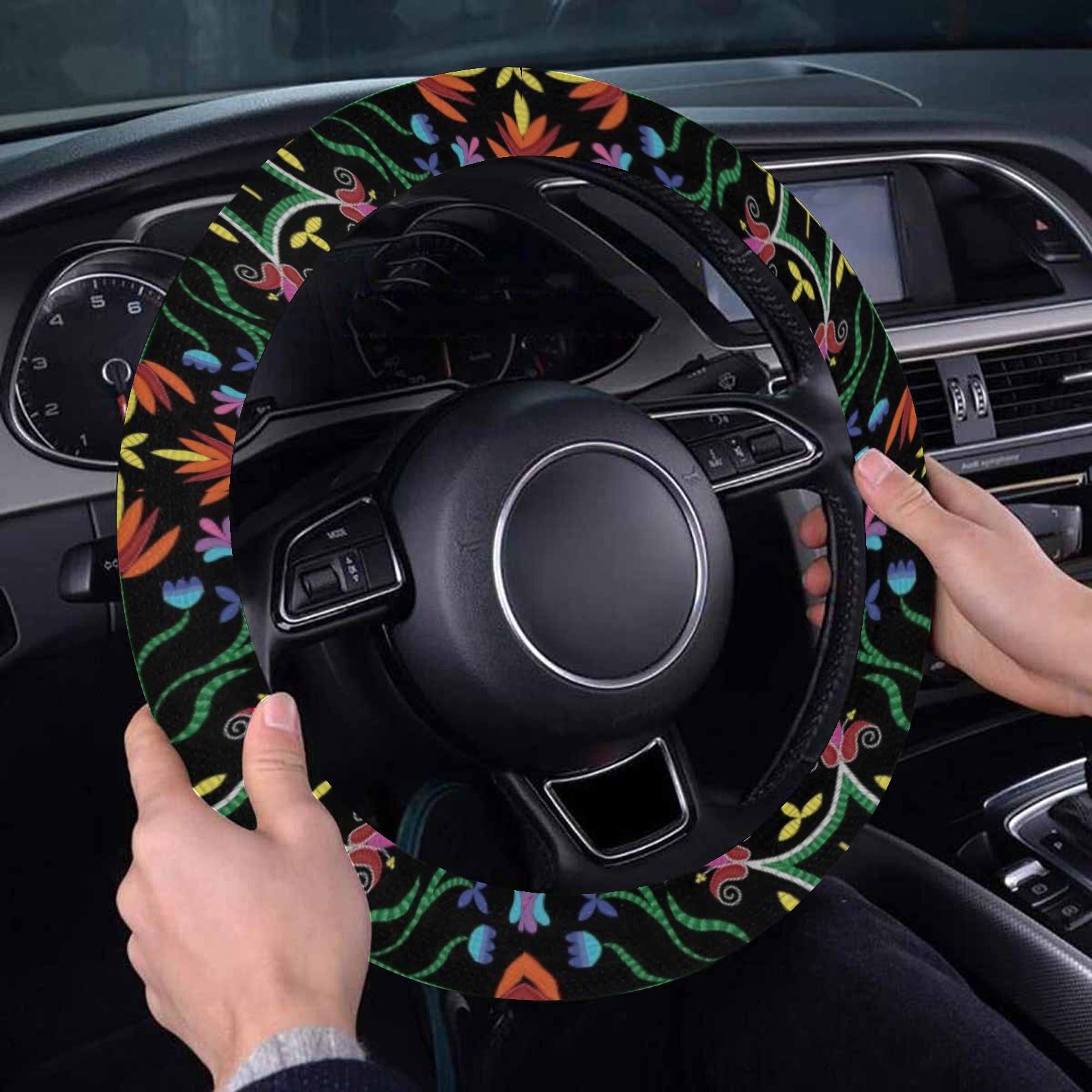 Quill Visions Steering Wheel Cover with Elastic Edge