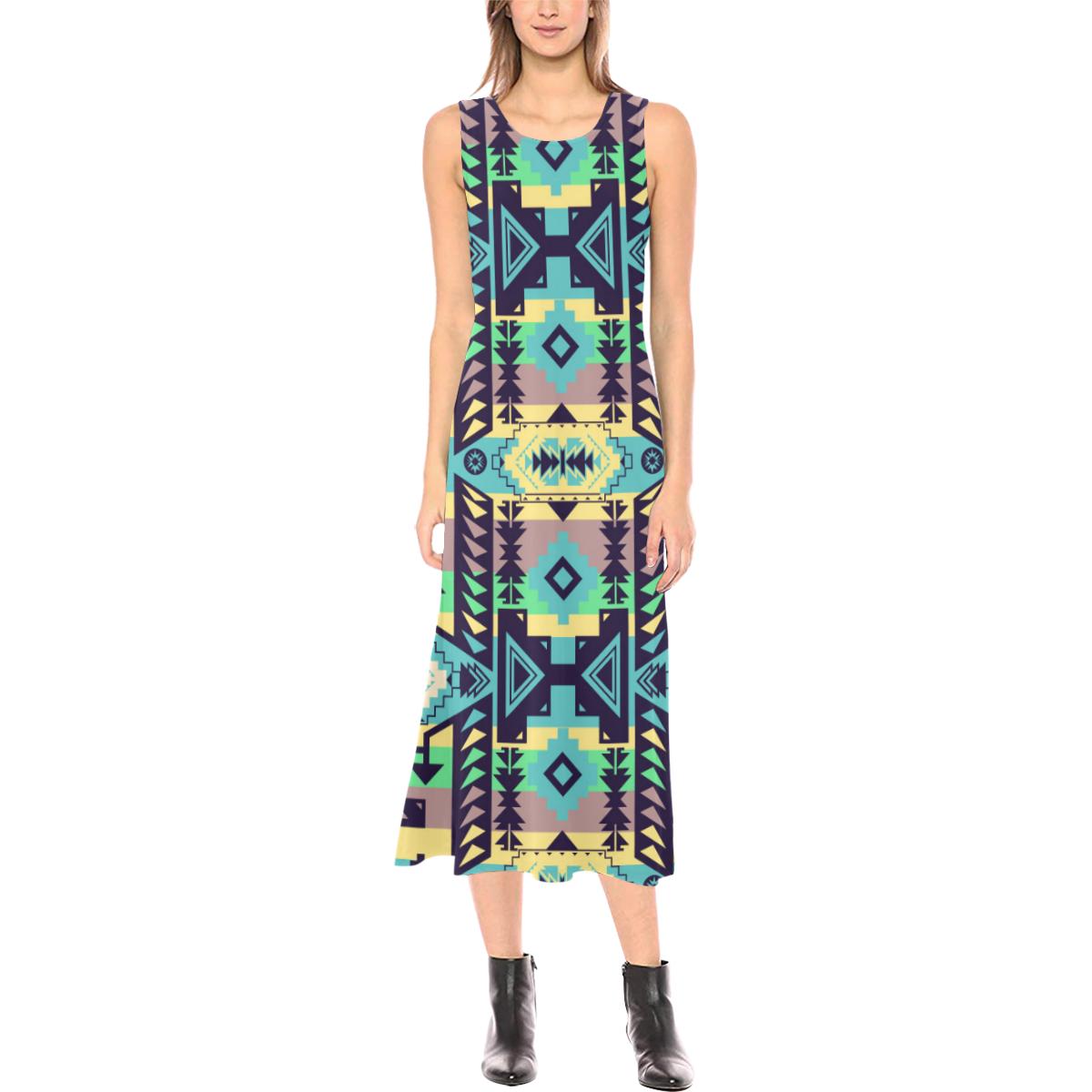 Chiefs Mountain 100 Phaedra Sleeveless Open Fork Long Dress (Model D08) Phaedra Sleeveless Open Fork Long Dress (D08) e-joyer 