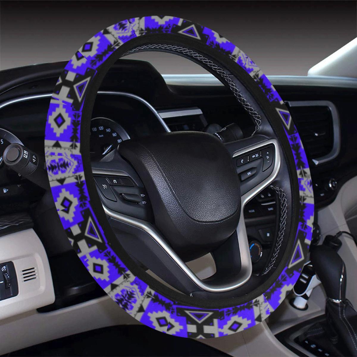 Chiefs Mountain Blue Ridge Steering Wheel Cover with Elastic Edge Steering Wheel Cover with Elastic Edge e-joyer 
