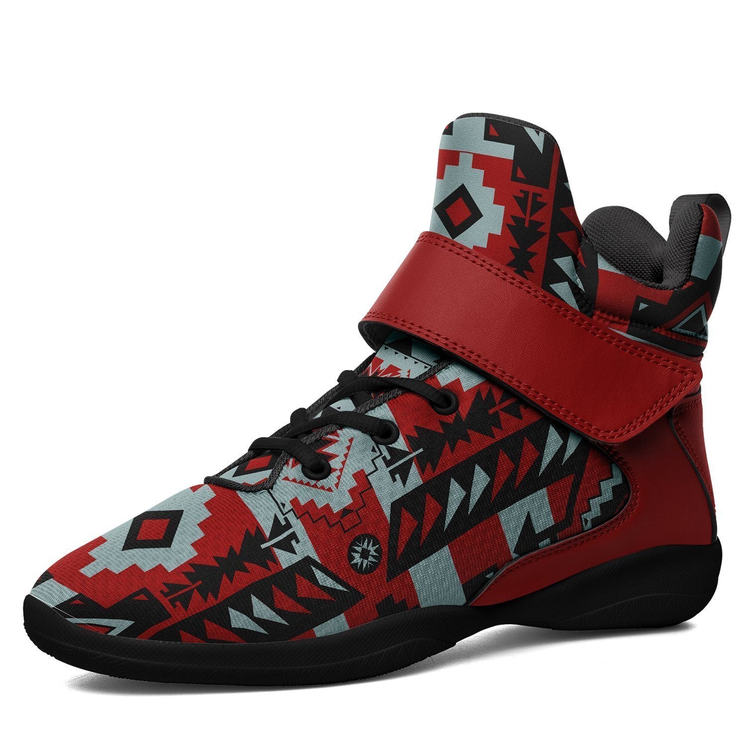 Chiefs Mountain Candy Sierra Dark Kid's Ipottaa Basketball / Sport High Top Shoes 49 Dzine US Child 12.5 / EUR 30 Black Sole with Dark Red Strap 