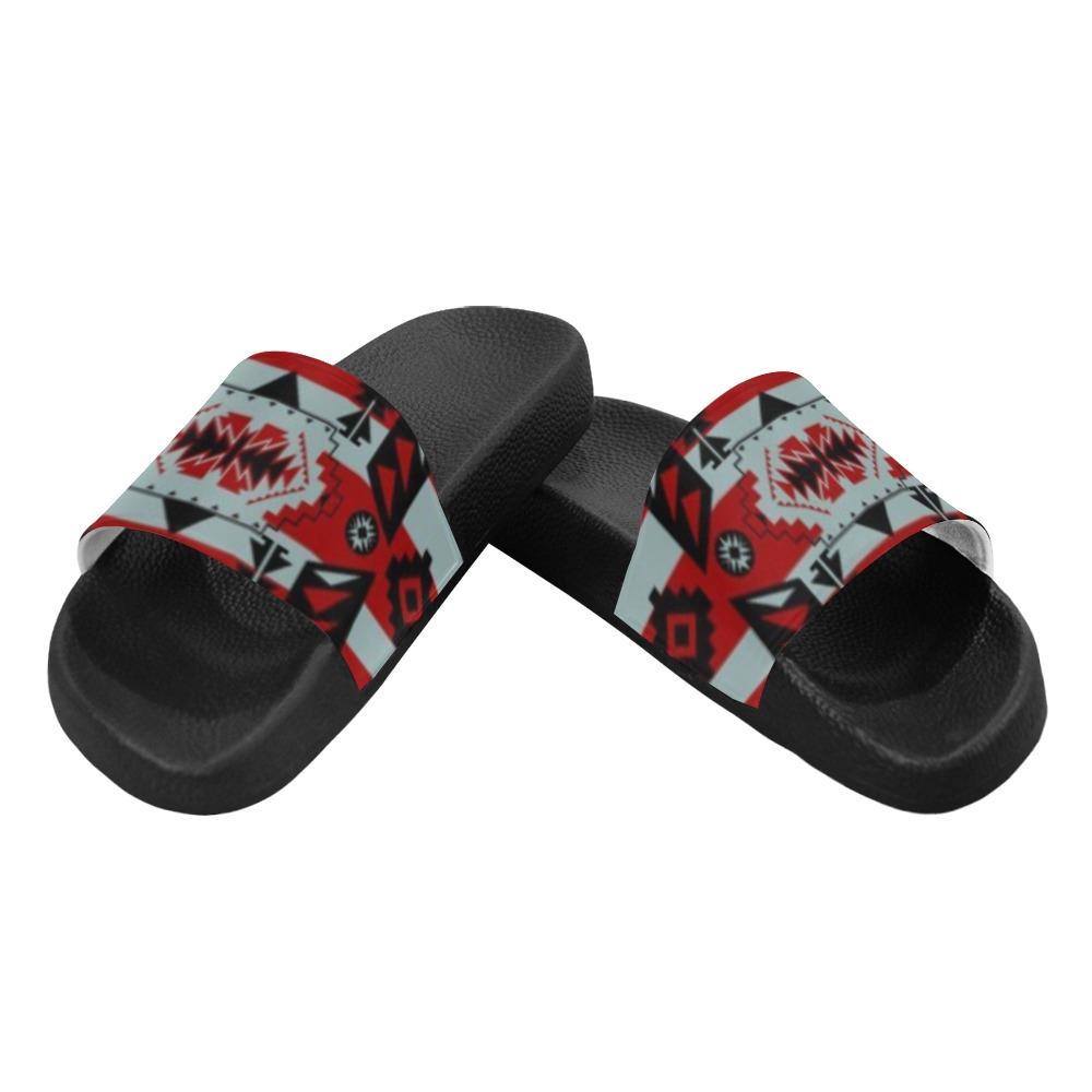 Chiefs Mountain Candy Sierra Dark Men's Slide Sandals (Model 057) Men's Slide Sandals (057) e-joyer 