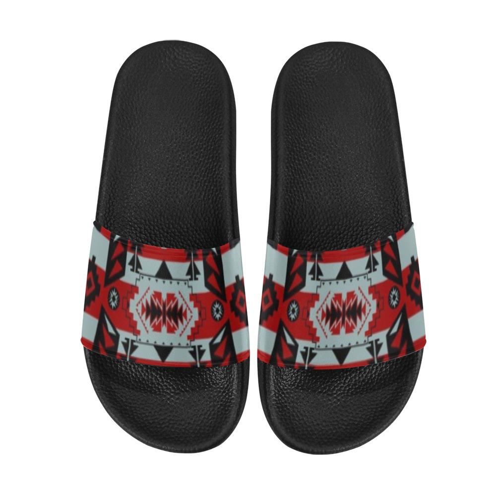 Chiefs Mountain Candy Sierra Dark Men's Slide Sandals (Model 057) Men's Slide Sandals (057) e-joyer 