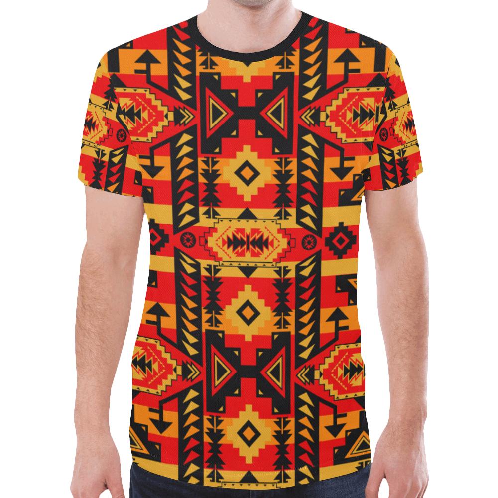 Chiefs Mountain Fire New All Over Print T-shirt for Men/Large Size (Model T45) New All Over Print T-shirt for Men/Large (T45) e-joyer 