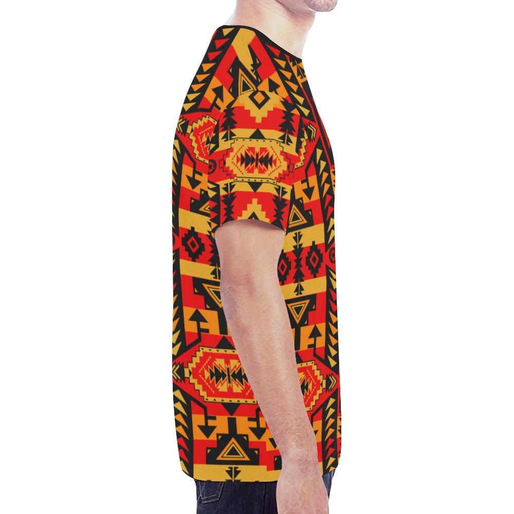Chiefs Mountain Fire New All Over Print T-shirt for Men/Large Size (Model T45) New All Over Print T-shirt for Men/Large (T45) e-joyer 