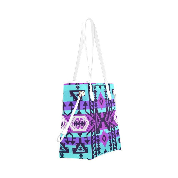 Chiefs Mountain Black and White Clover Canvas Tote Bag