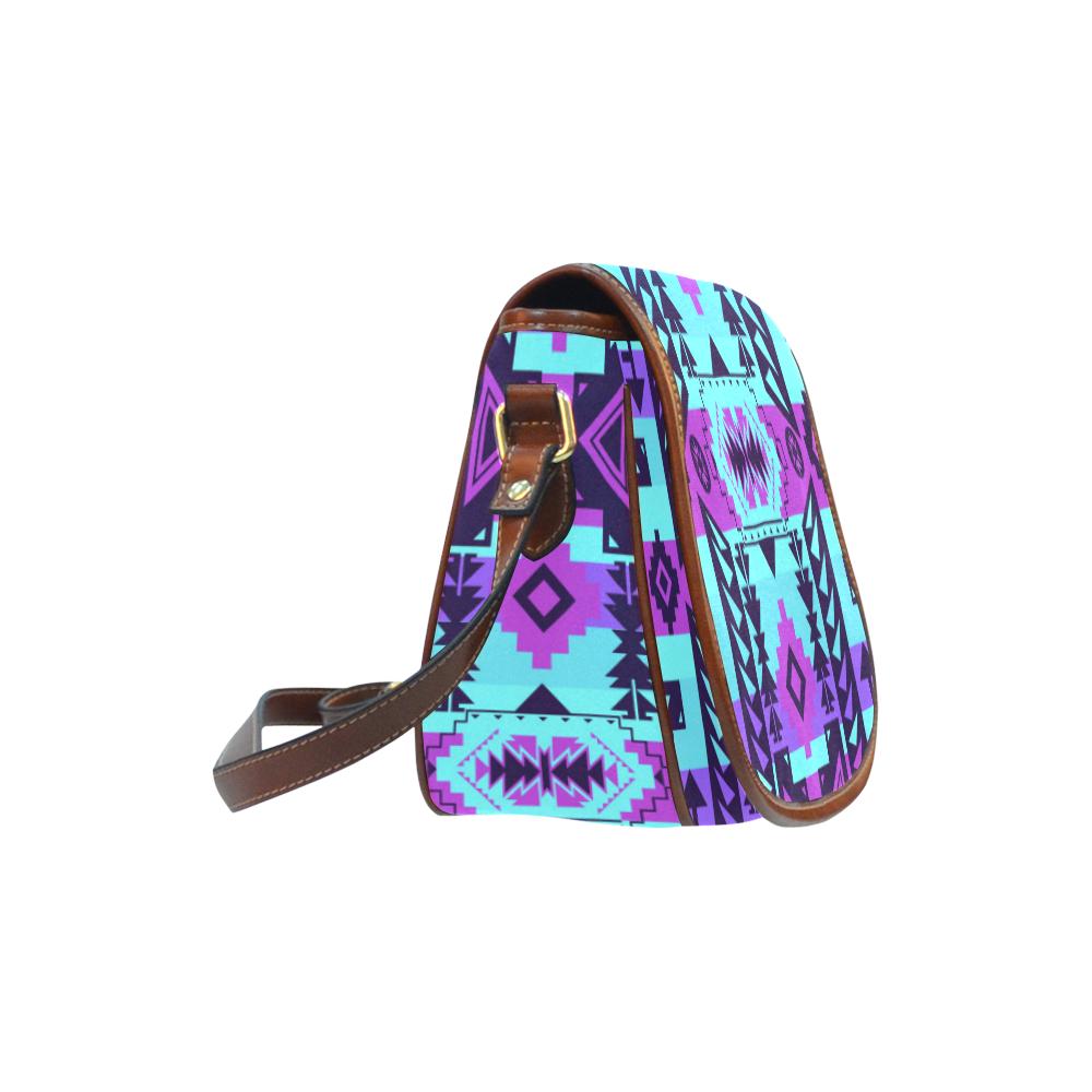 Chiefs Mountain Moon Shadow Saddle Bag/Small (Model 1649) Full Customization Saddle Bag/Small (Full Customization) e-joyer 