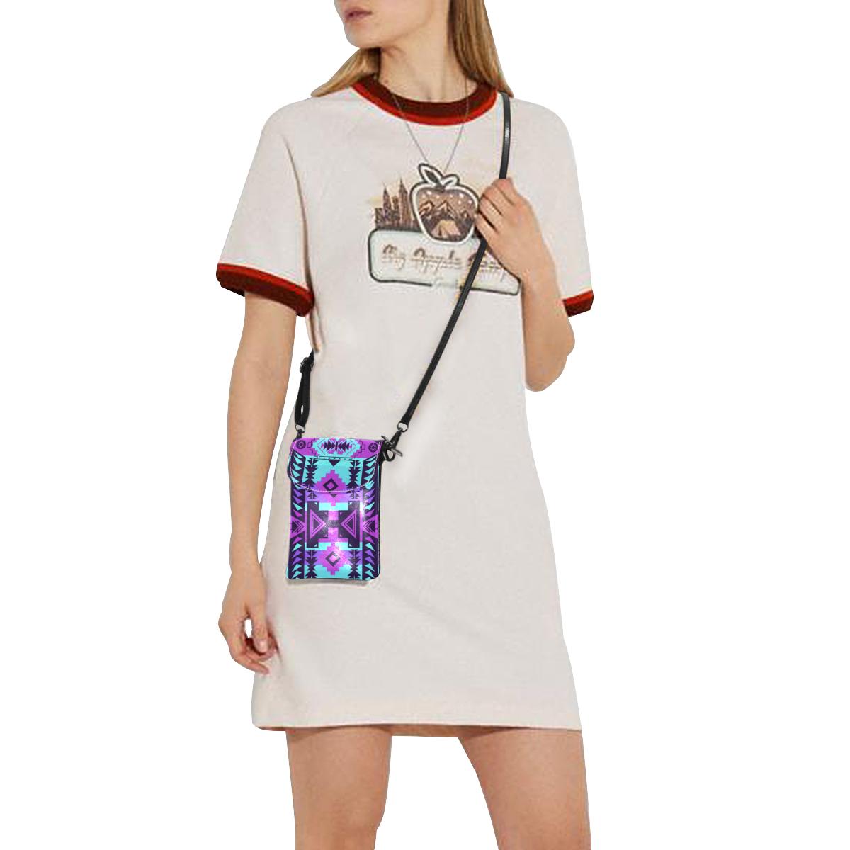 Chiefs Mountain Moon Shadow Small Cell Phone Purse (Model 1711) Small Cell Phone Purse (1711) e-joyer 