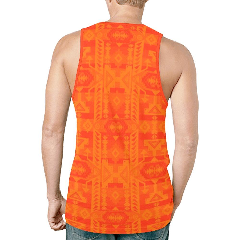 Chiefs Mountain Orange A feather for each New All Over Print Tank Top for Men (Model T46) New All Over Print Tank Top for Men (T46) e-joyer 