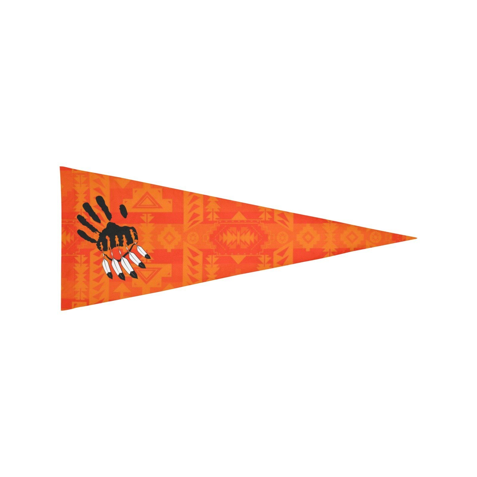 Chiefs Mountain Orange A feather for each Trigonal Garden Flag 30"x12" Trigonal Garden Flag 30"x12" e-joyer 