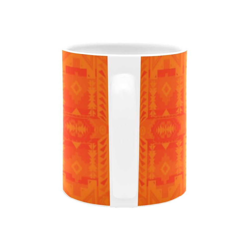 Chiefs Mountain Orange A feather for each White Mug(11OZ) White Mug e-joyer 