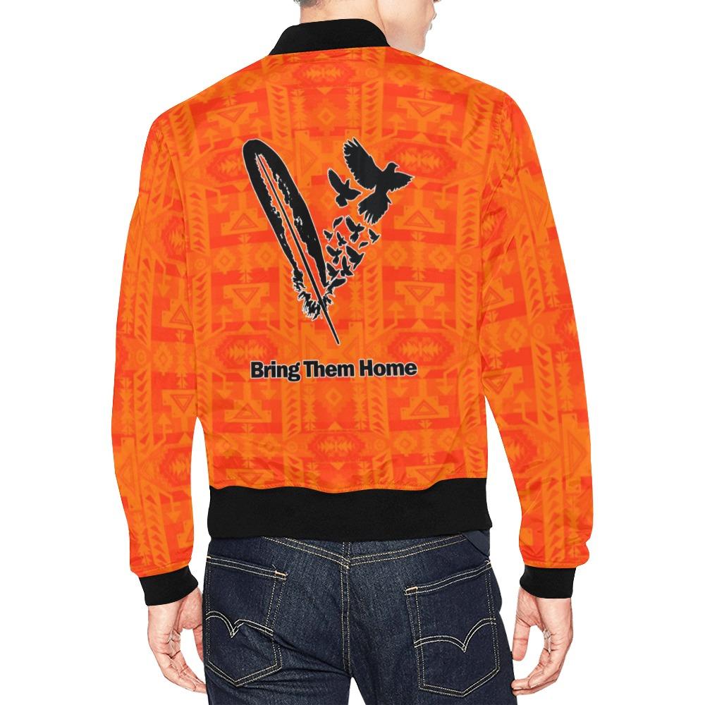 Chiefs Mountain Orange Bring Them Home All Over Print Bomber Jacket for Men (Model H19) All Over Print Bomber Jacket for Men (H19) e-joyer 