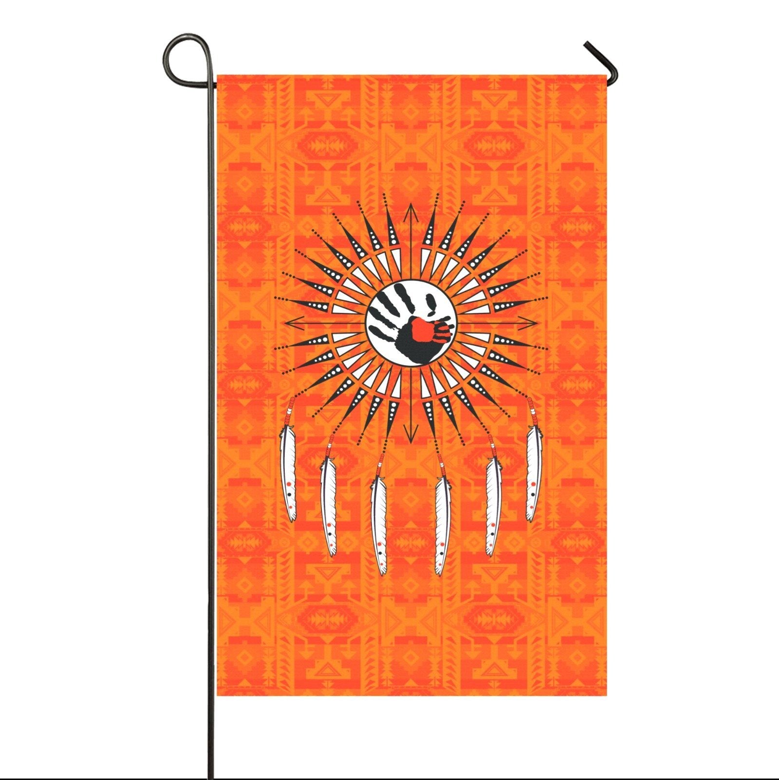 Chiefs Mountain Orange - Feather Directions Garden Flag 36''x60'' (Two Sides Printing) Garden Flag 36‘’x60‘’ (Two Sides) e-joyer 