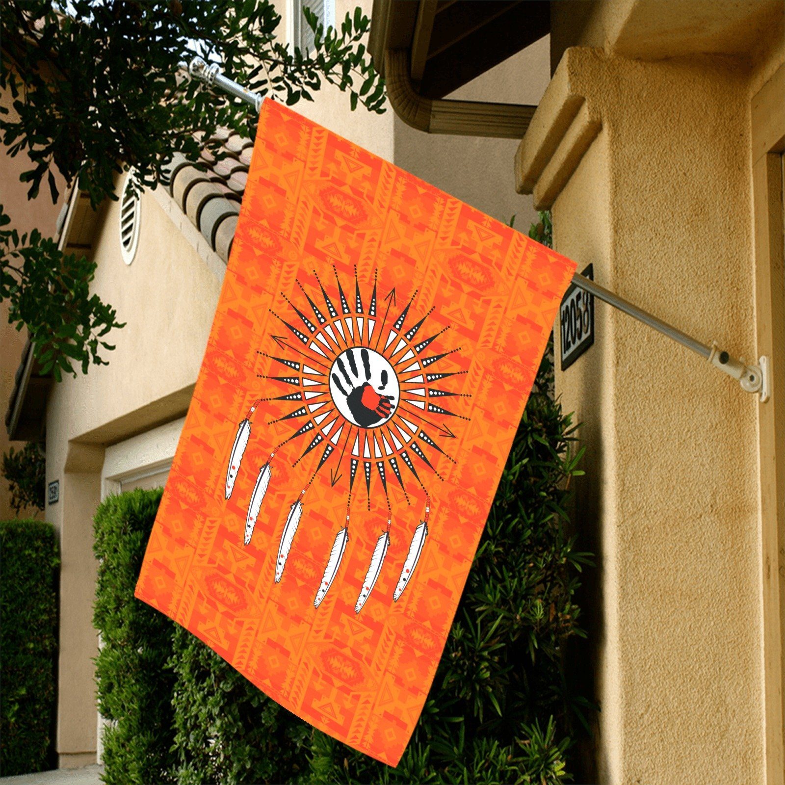 Chiefs Mountain Orange - Feather Directions Garden Flag 36''x60'' (Two Sides Printing) Garden Flag 36‘’x60‘’ (Two Sides) e-joyer 