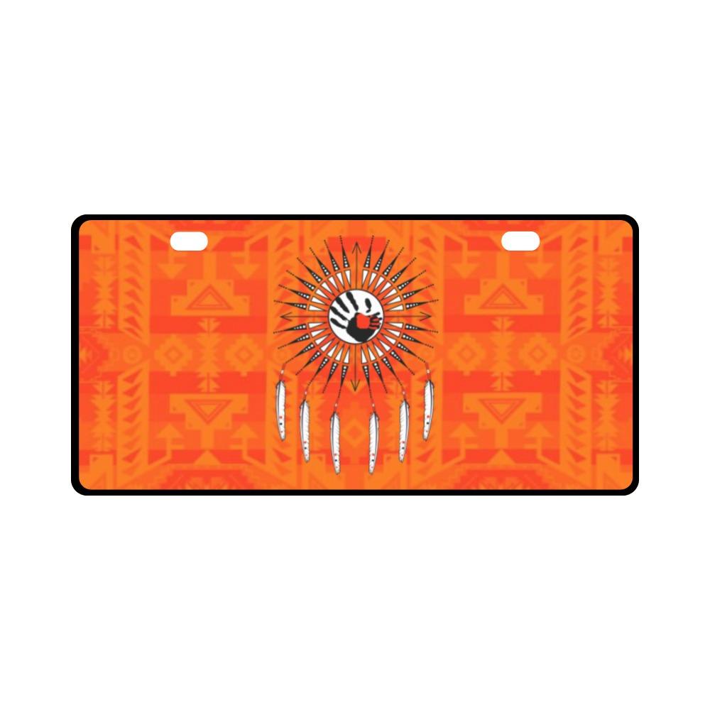 Chiefs Mountain Orange Feather Directions License Plate License Plate e-joyer 