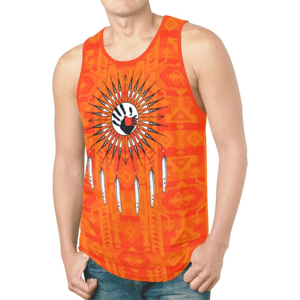 Chiefs Mountain Orange Feather Directions New All Over Print Tank Top for Men (Model T46) New All Over Print Tank Top for Men (T46) e-joyer 
