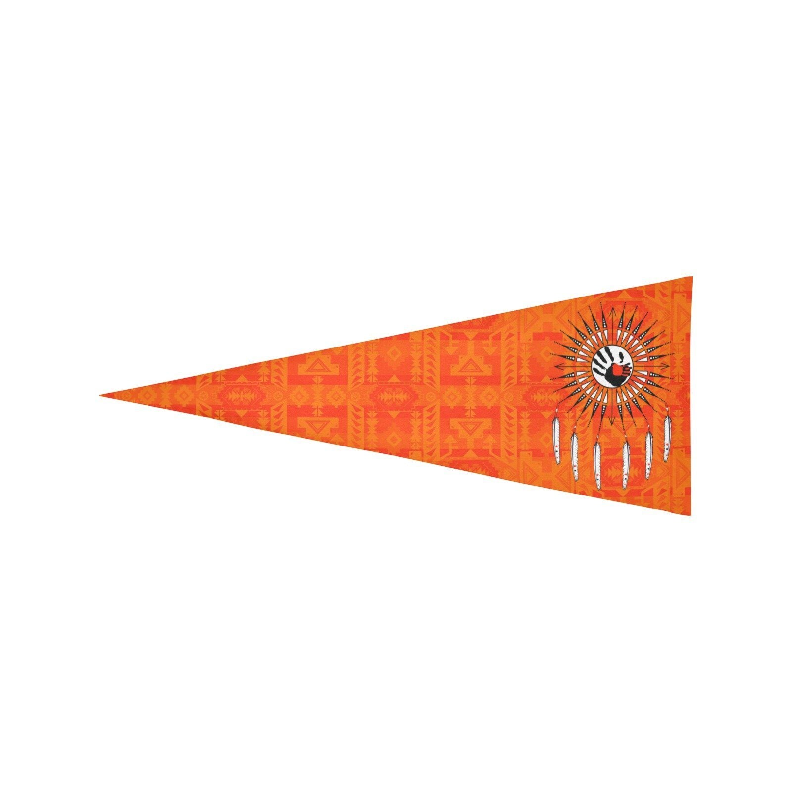 Chiefs Mountain Orange Feather Directions Trigonal Garden Flag 30"x12" Trigonal Garden Flag 30"x12" e-joyer 
