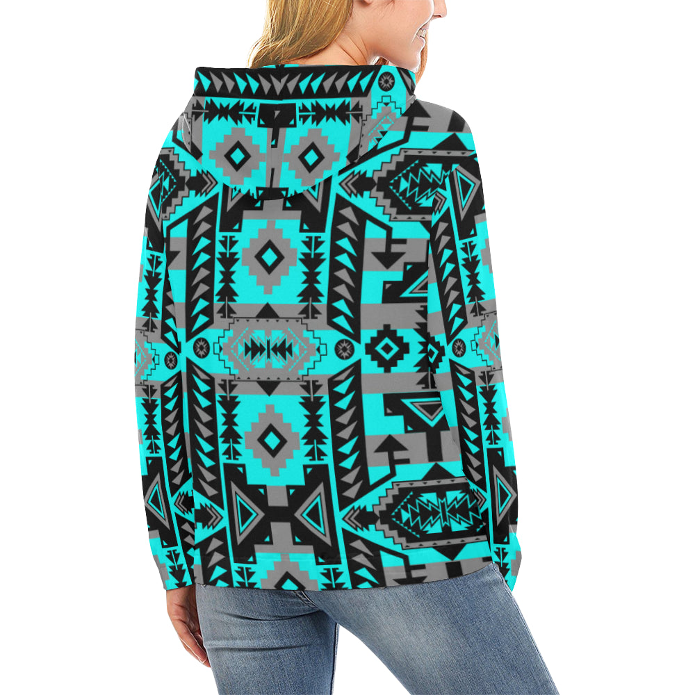 Chiefs Mountain Sky All Over Print Hoodie for Women (USA Size) (Model H13) All Over Print Hoodie for Women (H13) e-joyer 