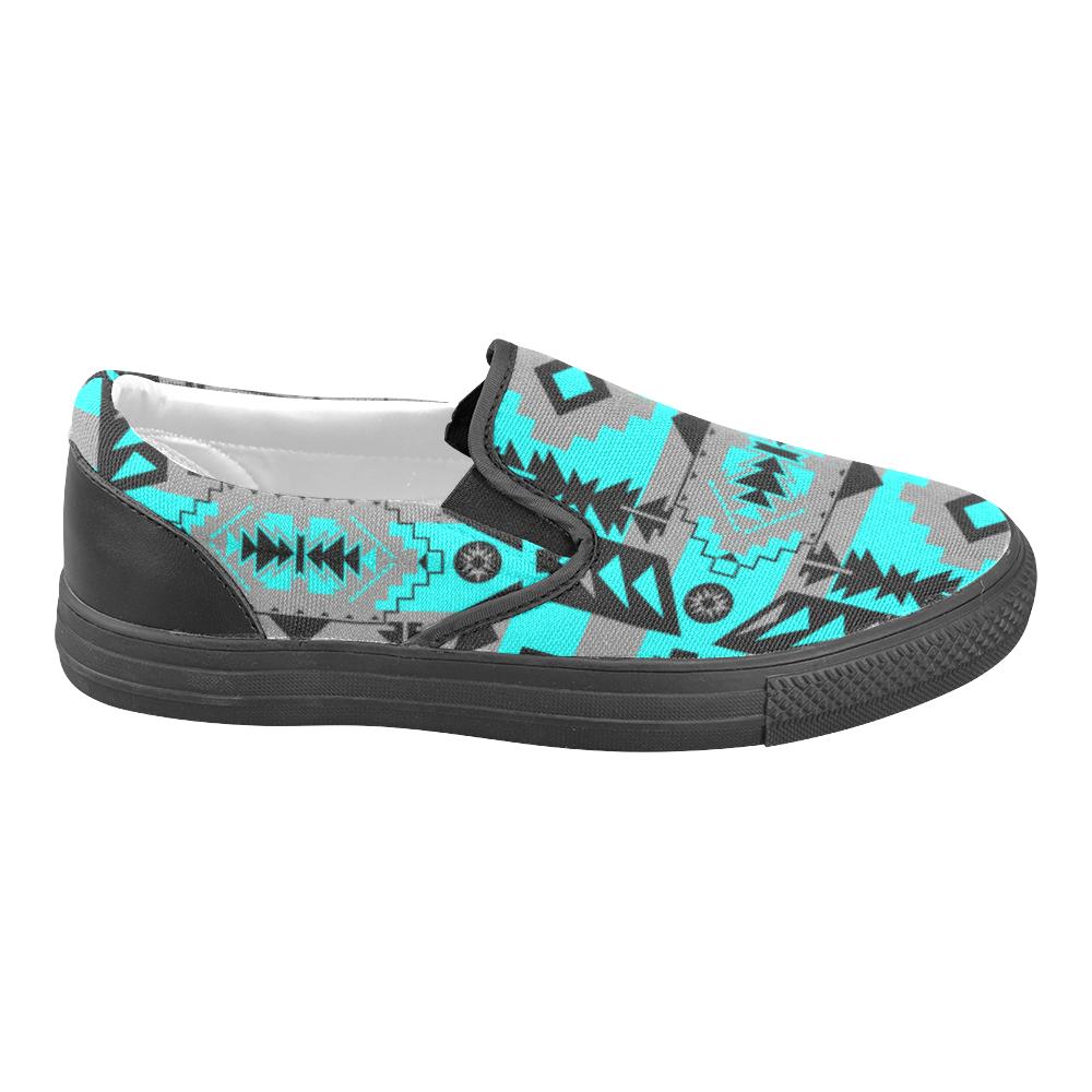 Chiefs Mountain Sky Women's Unusual Slip-on Canvas Shoes (Model 019) Women's Unusual Slip-on Canvas Shoes (019) e-joyer 