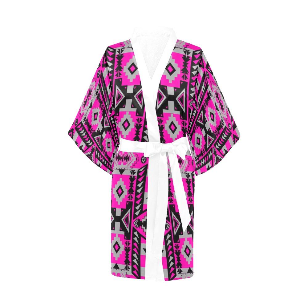 Chiefs Mountain Stunning Sunset Kimono Robe Artsadd 