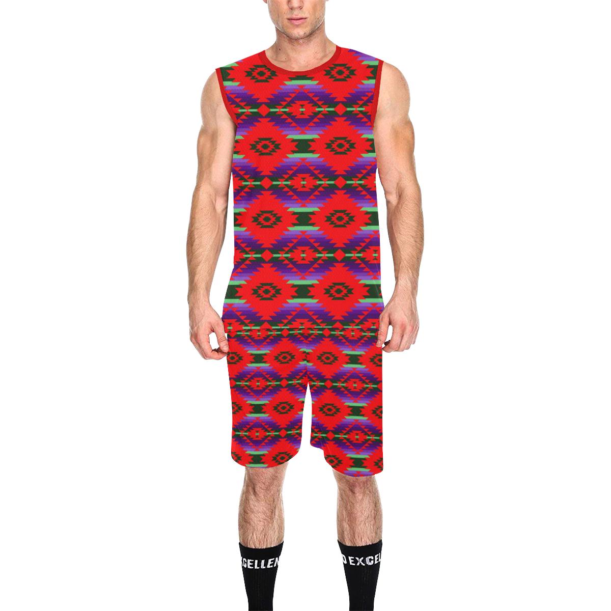 Cree Confederacy Chicken Dance All Over Print Basketball Uniform Basketball Uniform e-joyer 