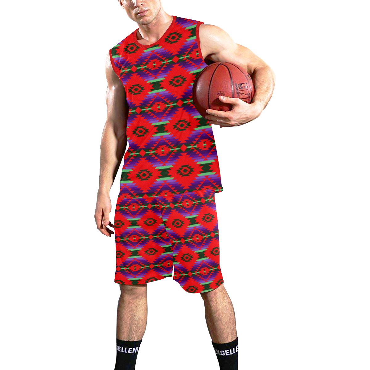 Cree Confederacy Chicken Dance All Over Print Basketball Uniform Basketball Uniform e-joyer 
