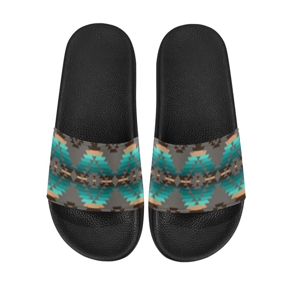 Canyon Sky Women's Memory Foam Flip Flop Sandals in Aztec