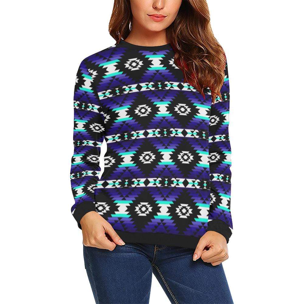 Cree Confederacy Midnight All Over Print Crewneck Sweatshirt for Women (Model H18) Crewneck Sweatshirt for Women (H18) e-joyer 