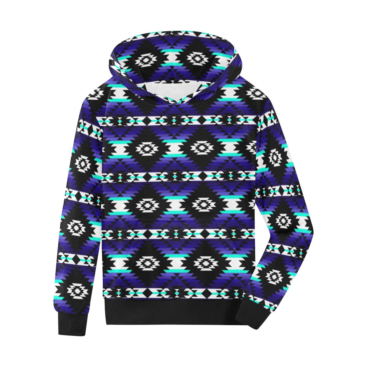 Cree Confederacy Midnight Kids' All Over Print Hoodie (Model H38) Kids' AOP Hoodie (H38) e-joyer 