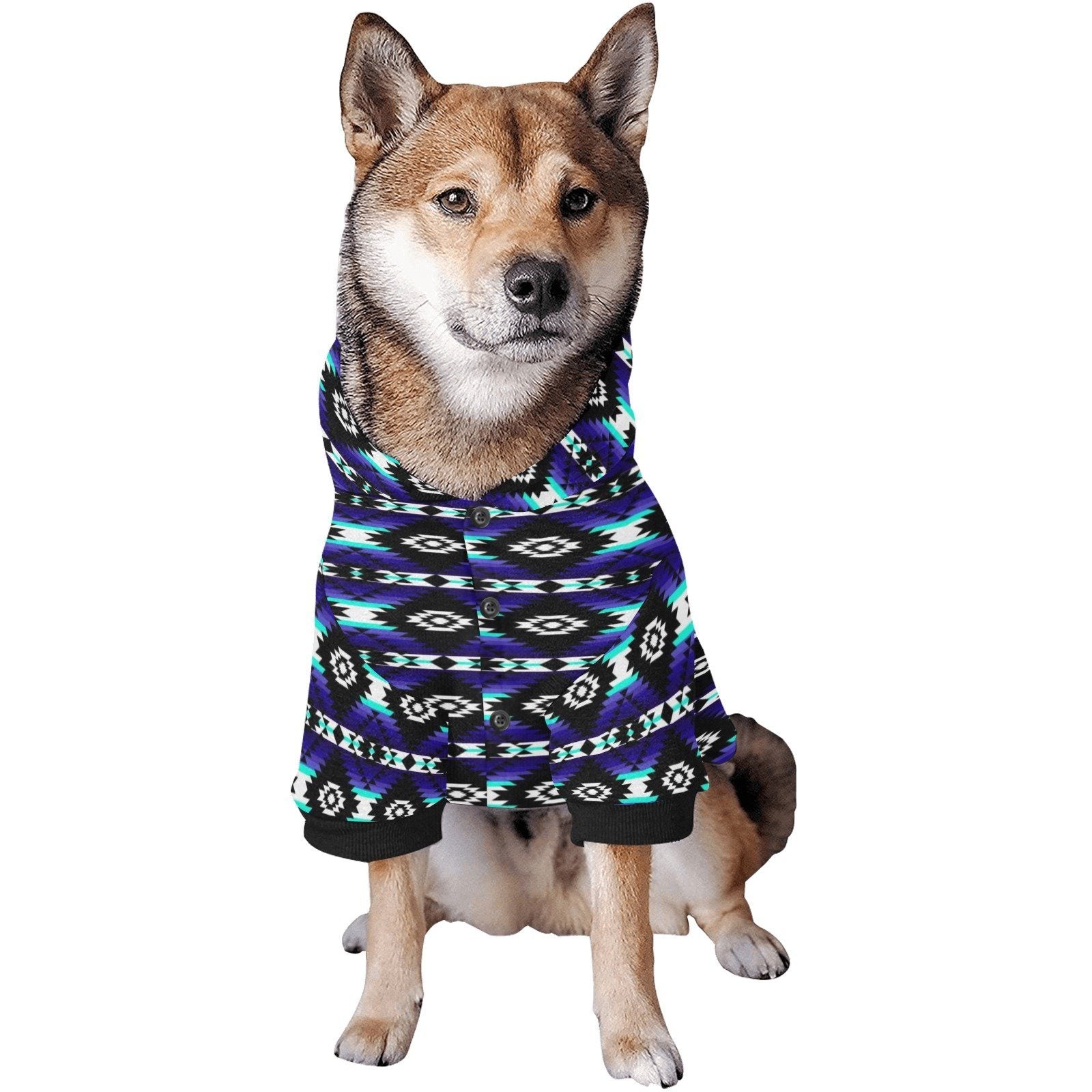 Cree Confederacy Midnight Pet Dog Hoodie Pet Dog Hoodie e-joyer 